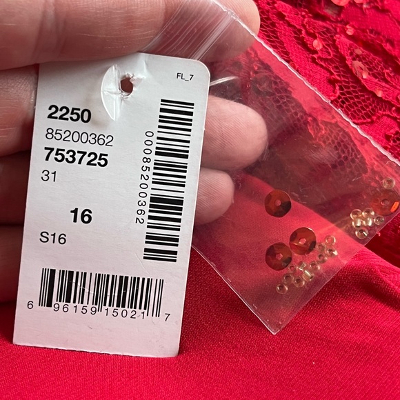 NWT US 16 Addition Elle Evening/Formal Red Dress - Picture 13 of 14